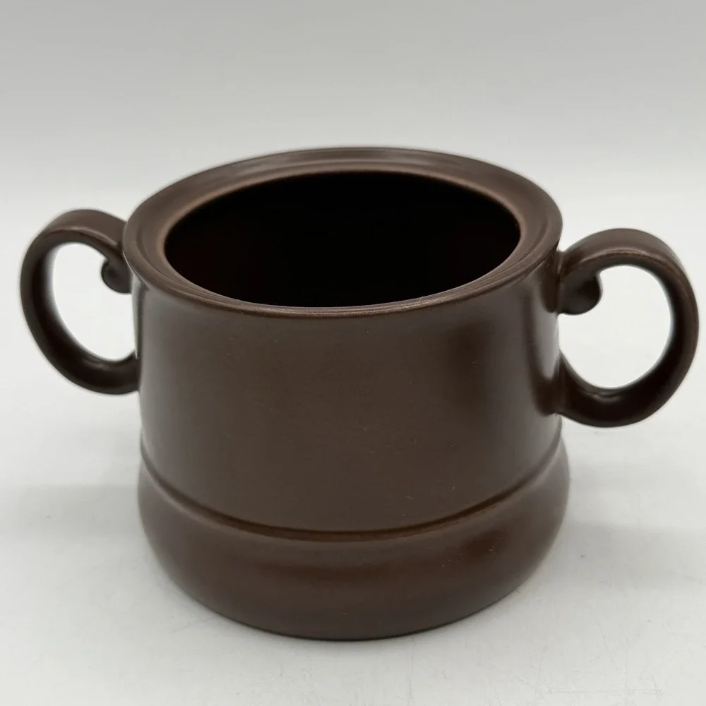 Wood‎ & Son Made In England Retro 1960's Chocolate Brown Coffee Mug Creamer Set
